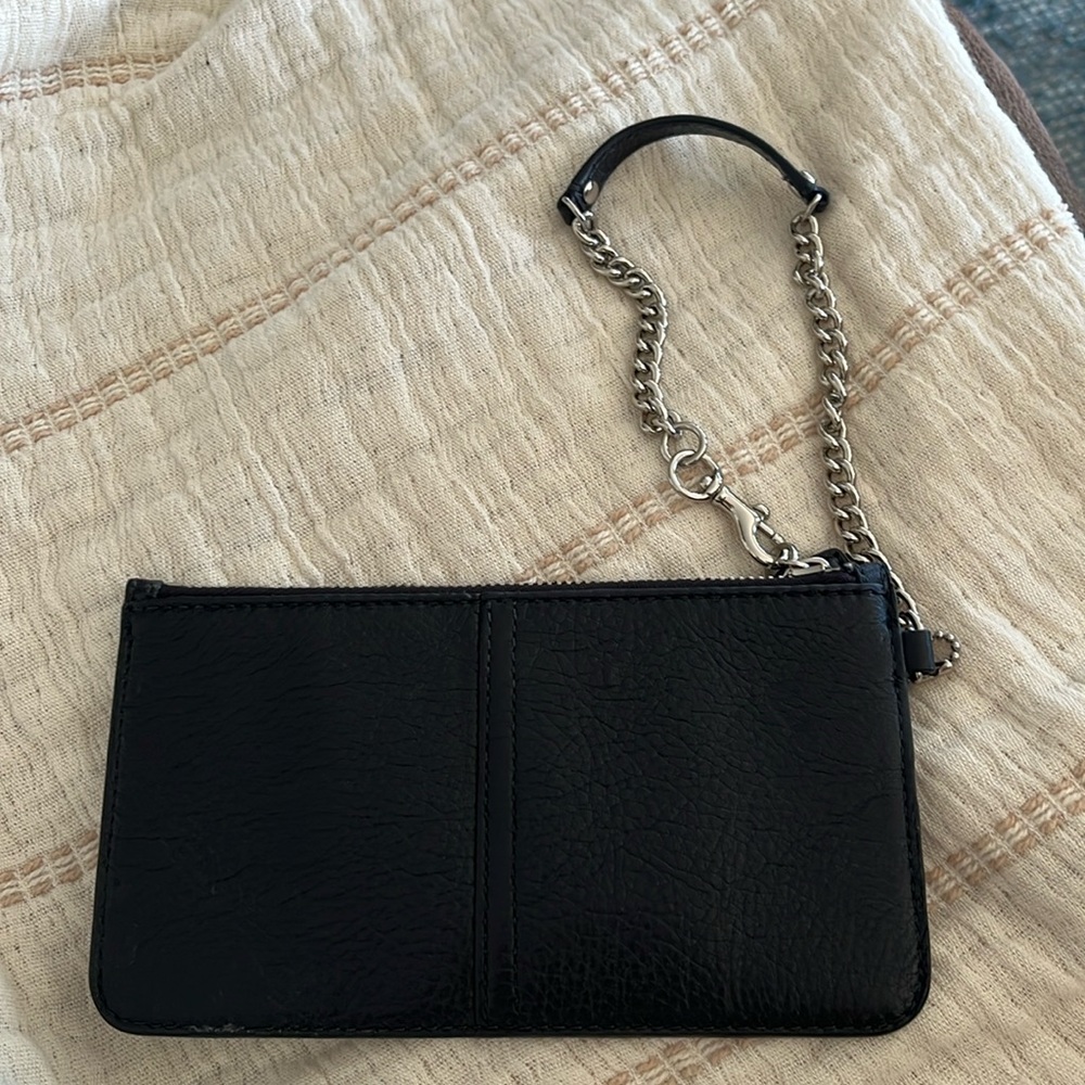 Coach black wristlet